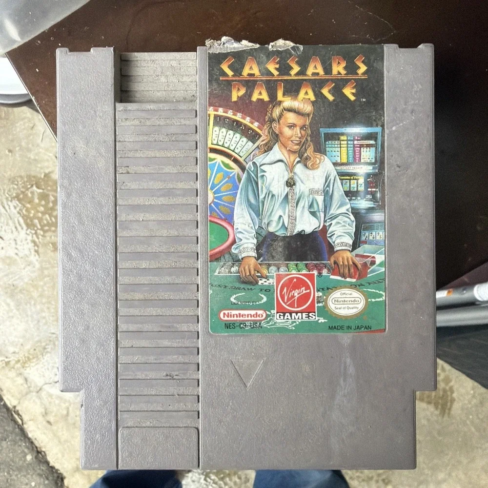 Nintendo Caesars Palace NES Cartridge Clean Labels